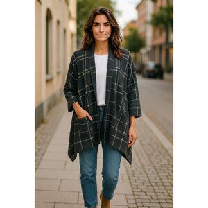 Dupatta Designs Fitzgerald Wool Cotton Kimono Cardigan Cape Shawl Soft